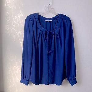 Cobalt Blue Flowy Blouse